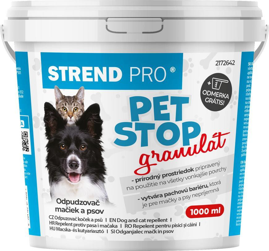 STREND PRO Odpudzovač Strend Pro PET STOP, granulát, 1000 ml, prírodný plašič psov, na mačky, na psy, odplašovač